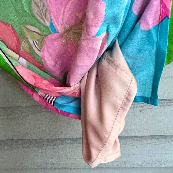 Trina Turk Floral Slip Dress Halter Tie Neck 4 - Picture 9 of 9